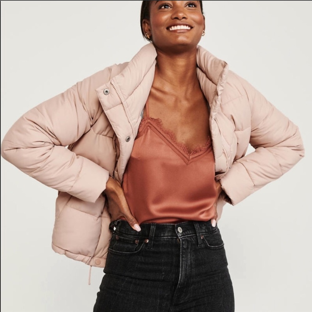 Abercrombie & Fitch Pink Puffer Jacket